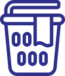 Laundry basket symbol